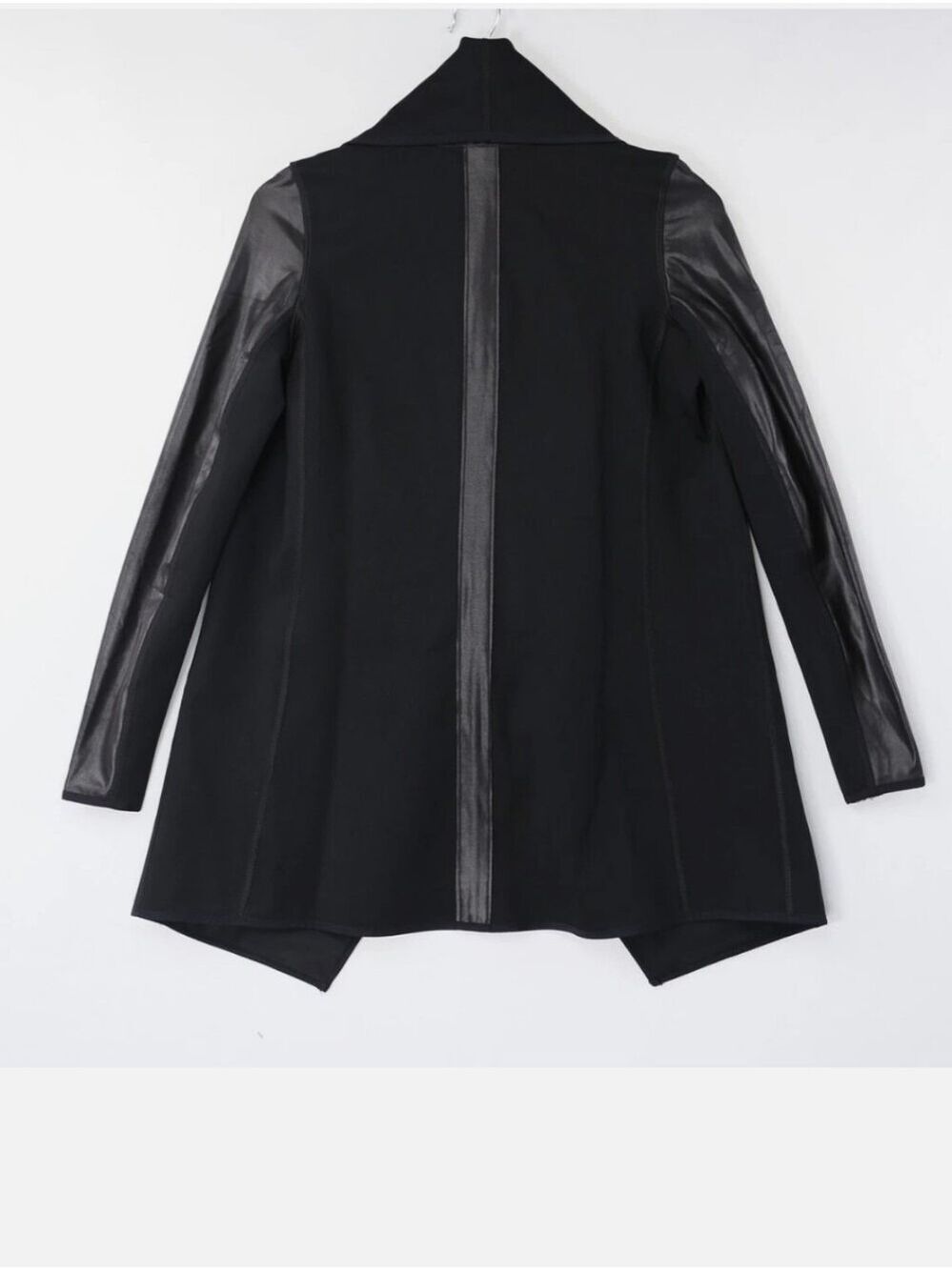 Spanx Womens Jacket Drape Front Ponte Fabric Very Black Size 3XL NWT - Picture 3 of 12